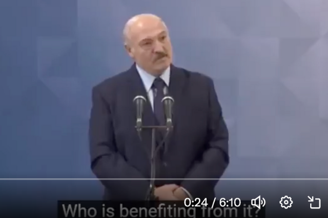 Baltarusijos prezidentas apie Kovidą